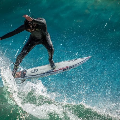 Surfing in Ebensee, Austria
